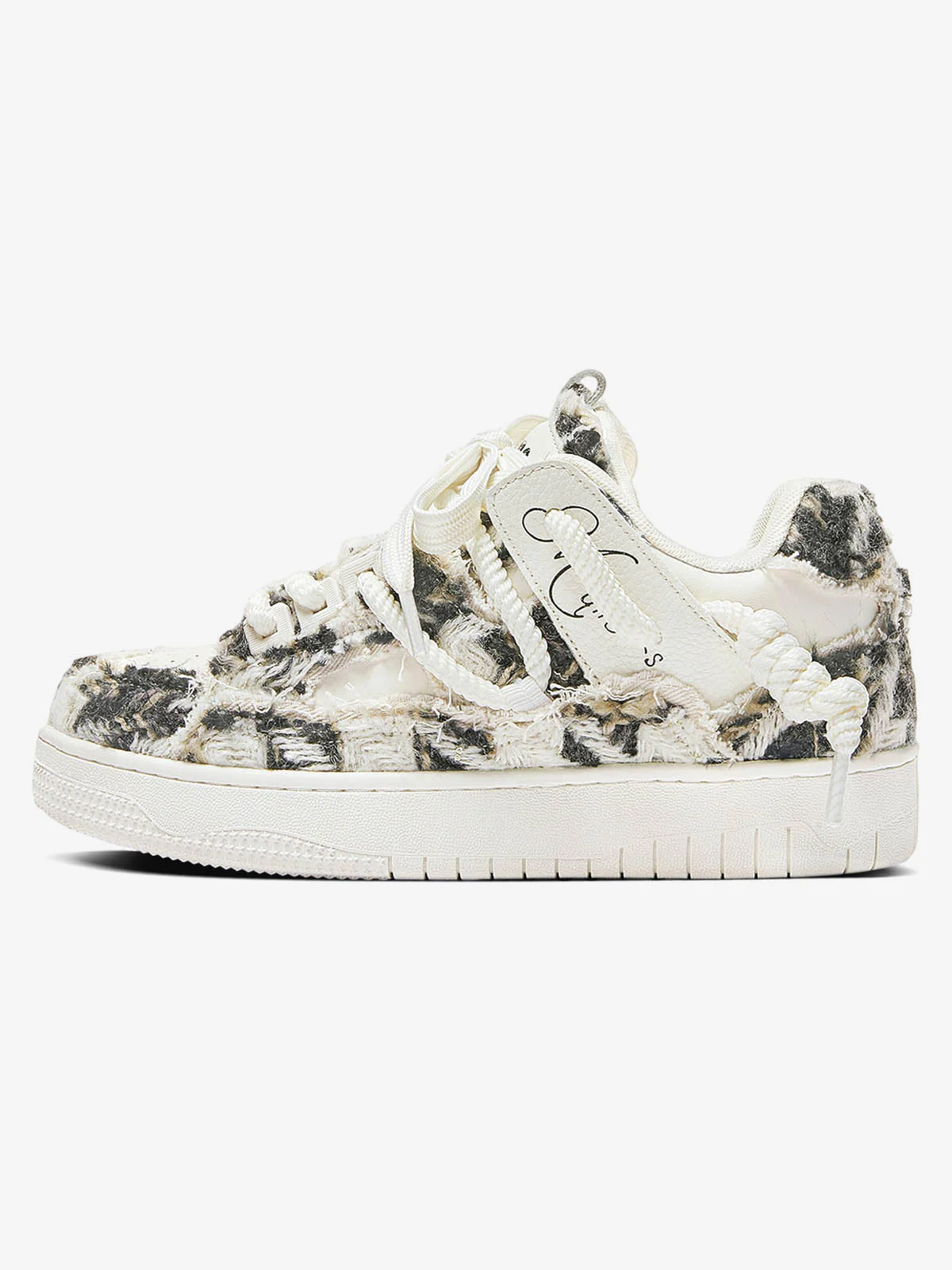 Destruction Series Tassel Contrast Color Sneakers - 2356 - Image 3