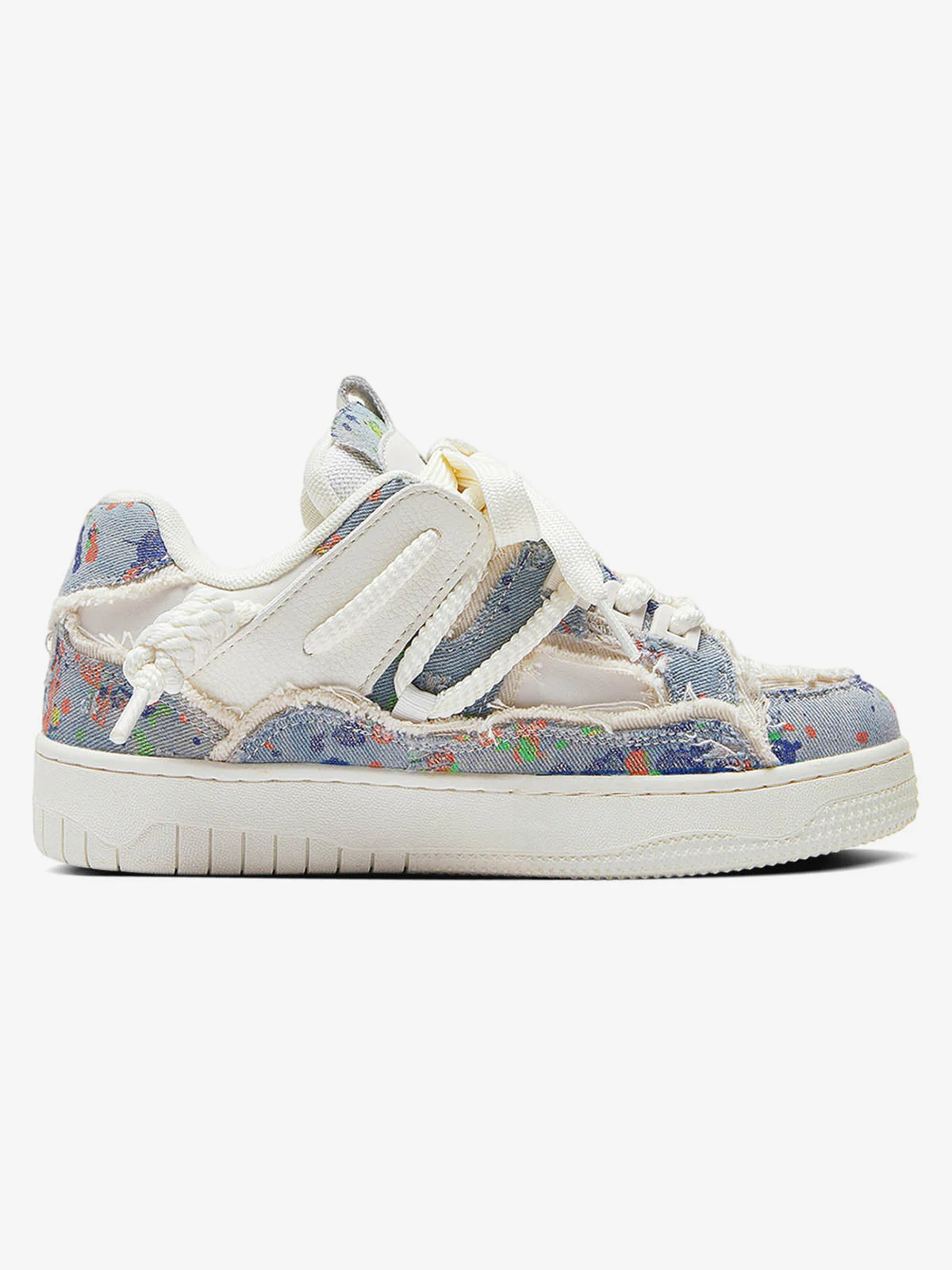 Destruction Series Tassel Contrast Color Sneakers - 2356 - Image 6