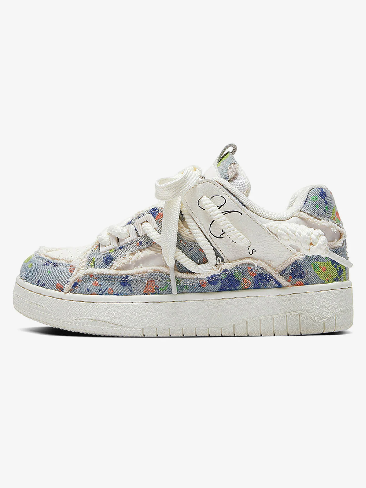 Destruction Series Tassel Contrast Color Sneakers - 2356 - Image 7