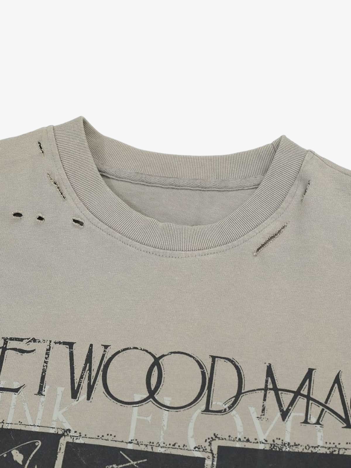 Distressed Camouflage Faux Two-Piece Graphic T-Shirt - 2420 - Image 3