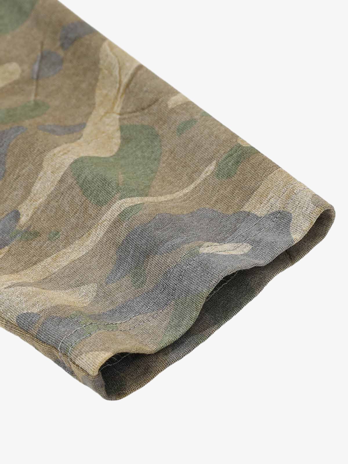 Distressed Camouflage Faux Two-Piece Graphic T-Shirt - 2420 - Image 6