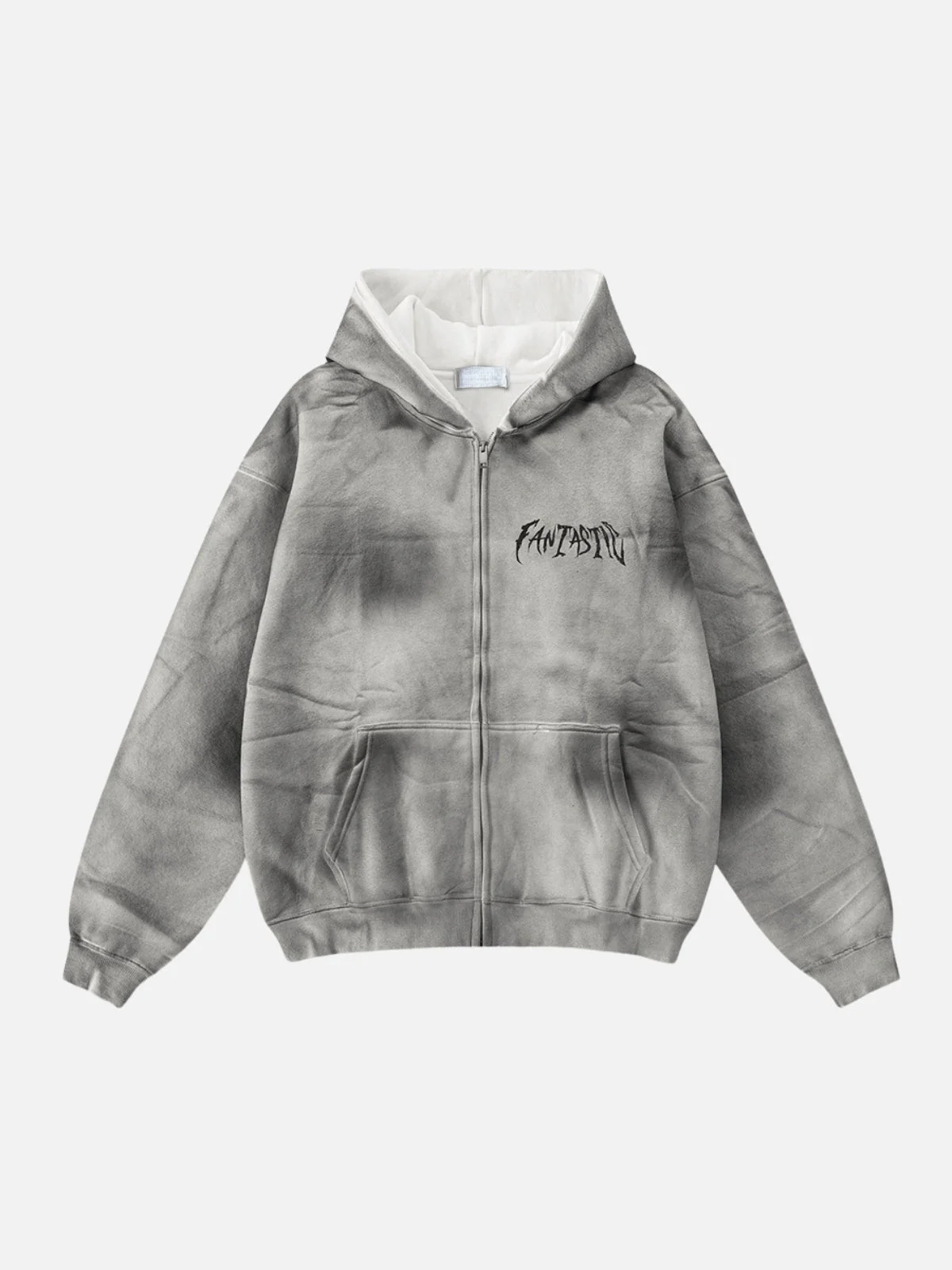 FANTASTIC - Oversized Print Zip Up Hoodie