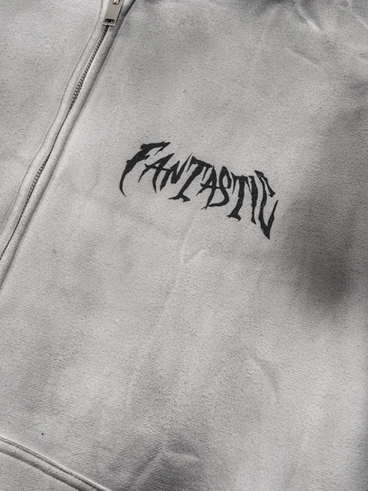 FANTASTIC - Oversized Print Zip Up Hoodie - Image 3