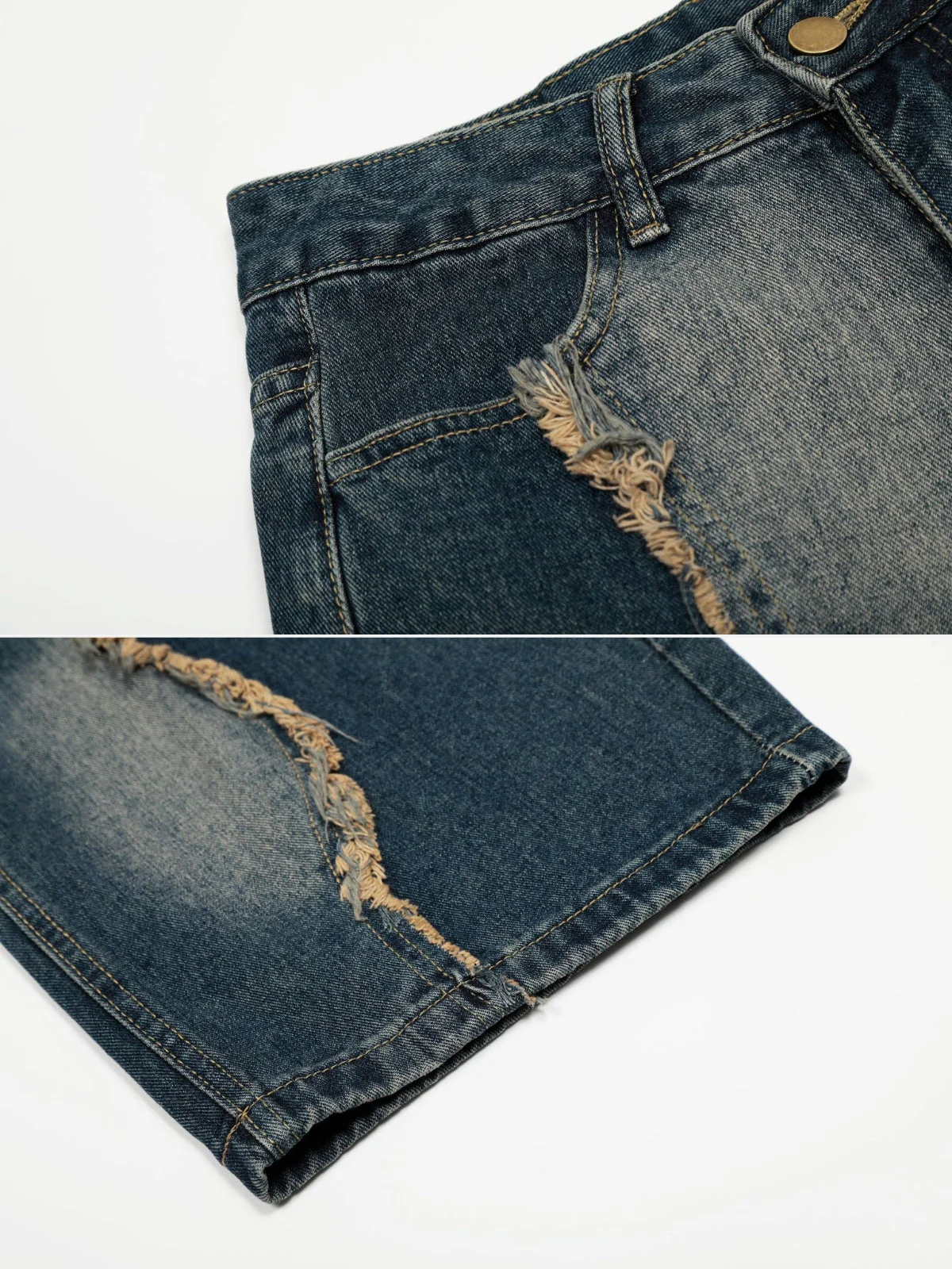 PATCHSTARS - Baggy Embroidered Jeans - Image 8