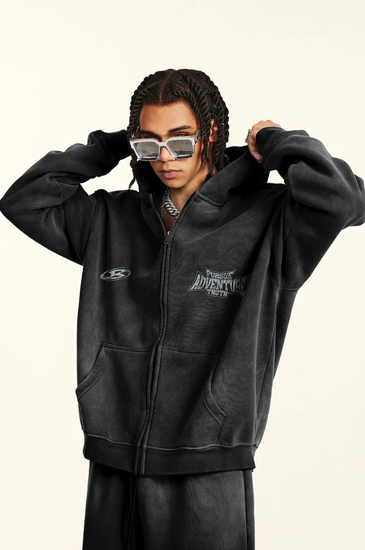 LUNARA® - Oversized Print Zip Up Hoodie UNISEX - Image 14