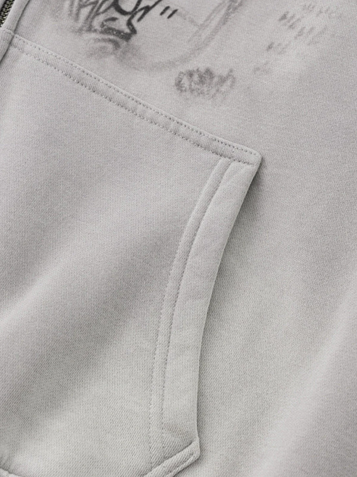 POTENTIAL - Oversized Print Zip Up Hoodie - Image 7