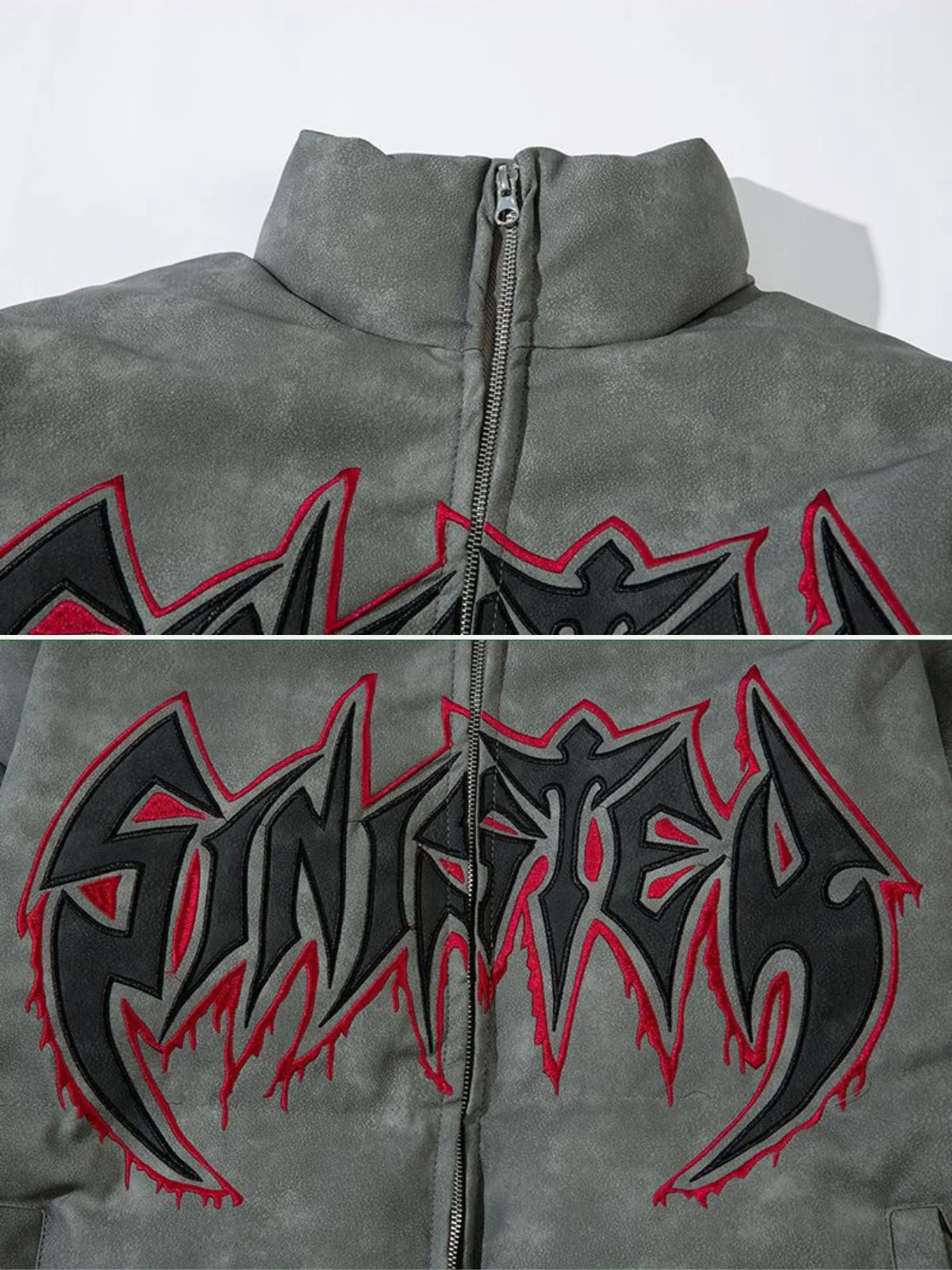 SINISTER - Puffer Embroidered Jacket - Image 5
