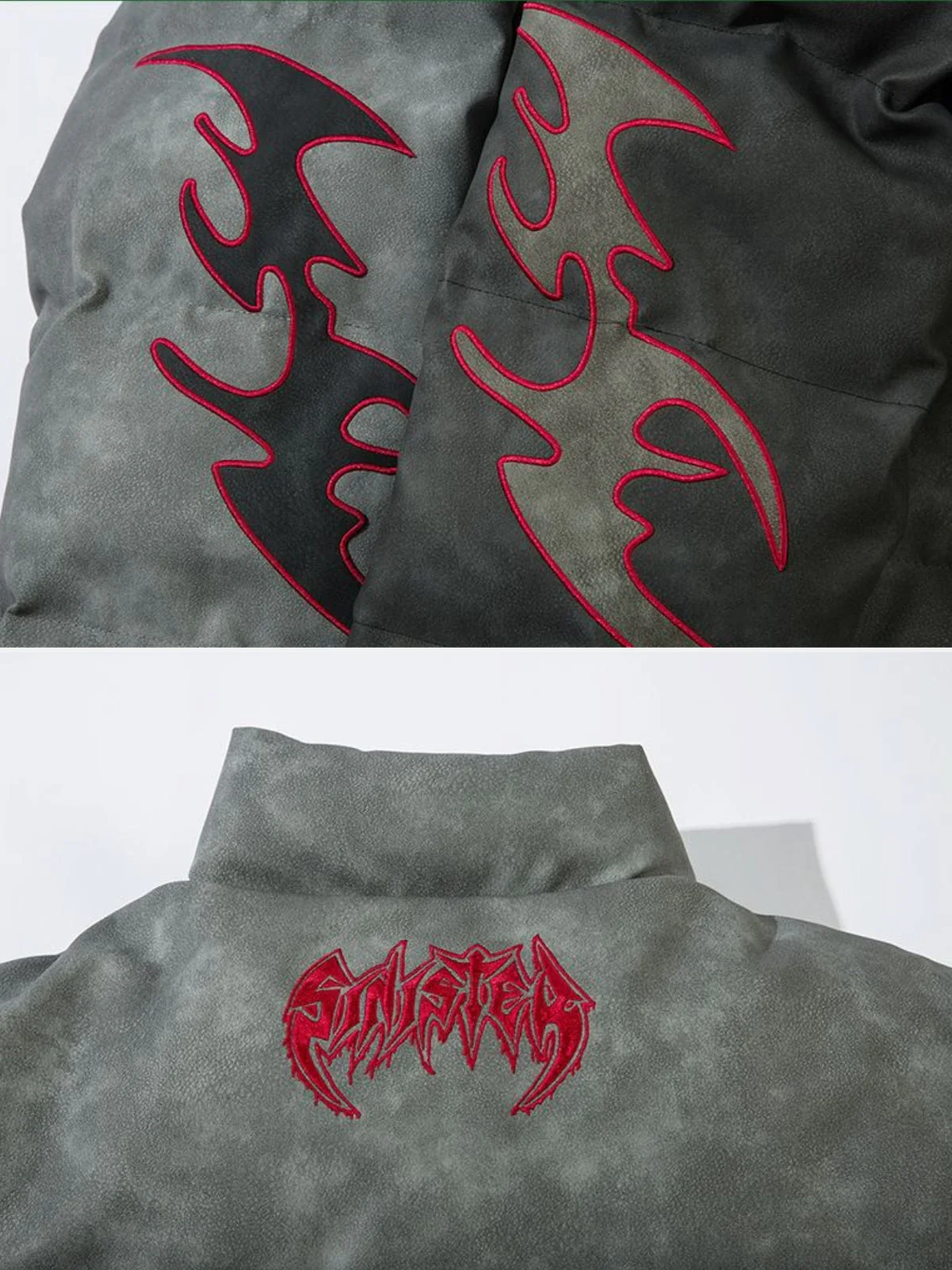 SINISTER - Puffer Embroidered Jacket - Image 6