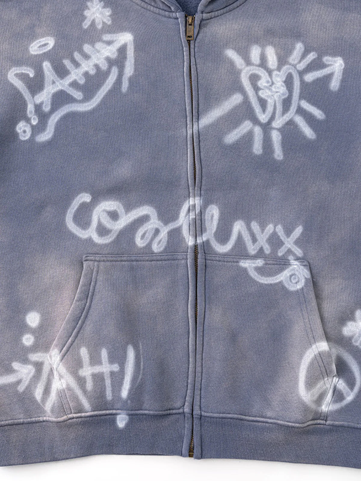 SYMBOLIKA - Oversized Print Zip Up Hoodie - Image 4