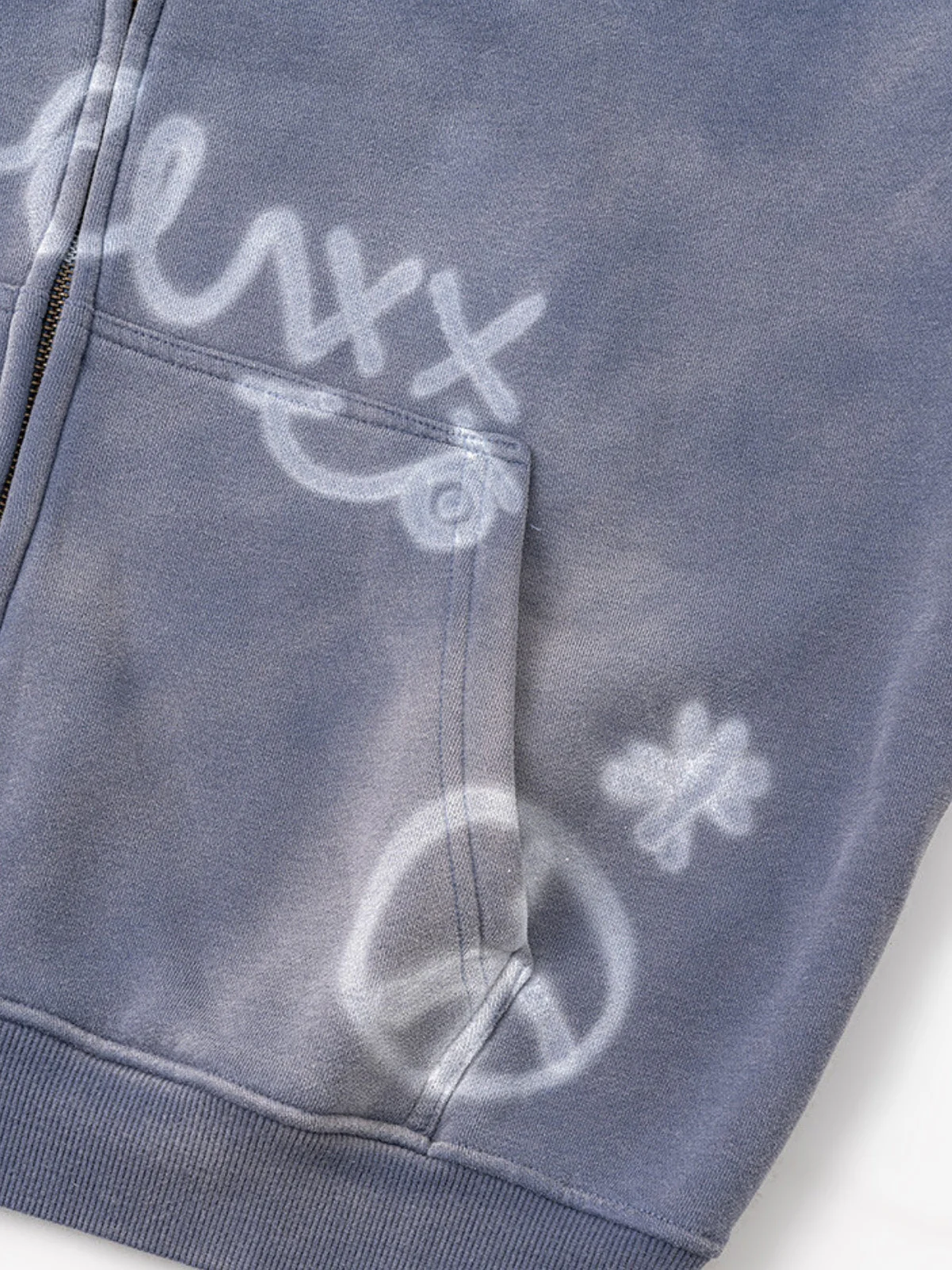 SYMBOLIKA - Oversized Print Zip Up Hoodie - Image 5