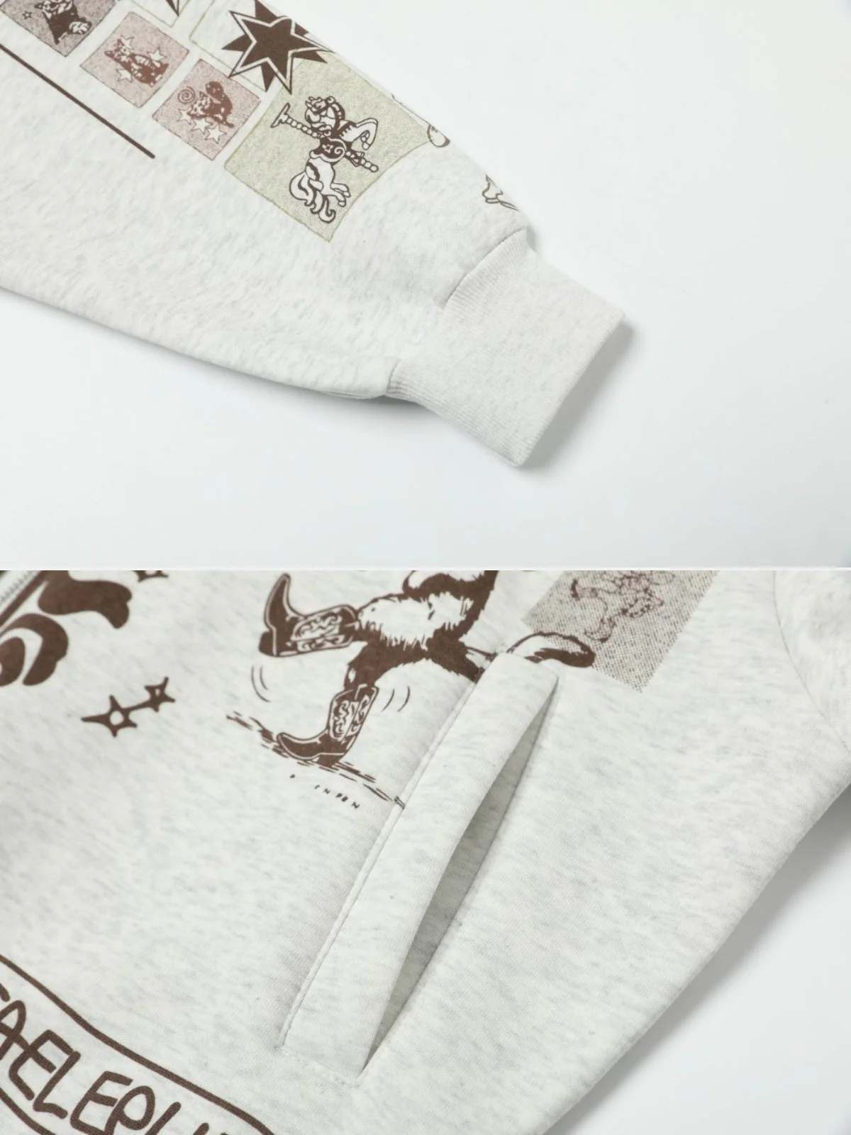 TAP CATS - Oversized Graphic Zip Up Hoodie - Image 3